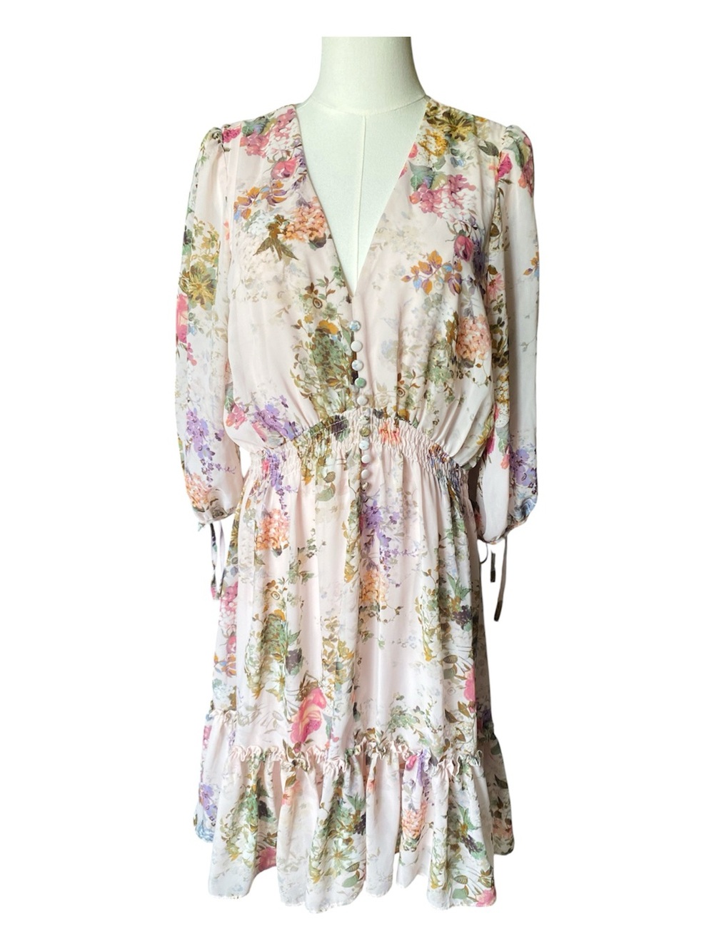 Taylor Floral Chiffon Mini Dress